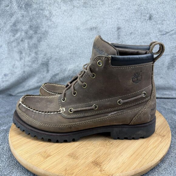 Timberland Chukka Boots Mens Size 9 Brown Leather Moc Toe Lug Lace Up 84501 main image 4